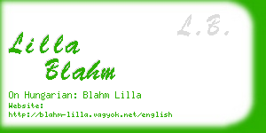 lilla blahm business card